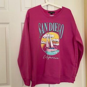 Sandiego California Pink crewneck Brand new